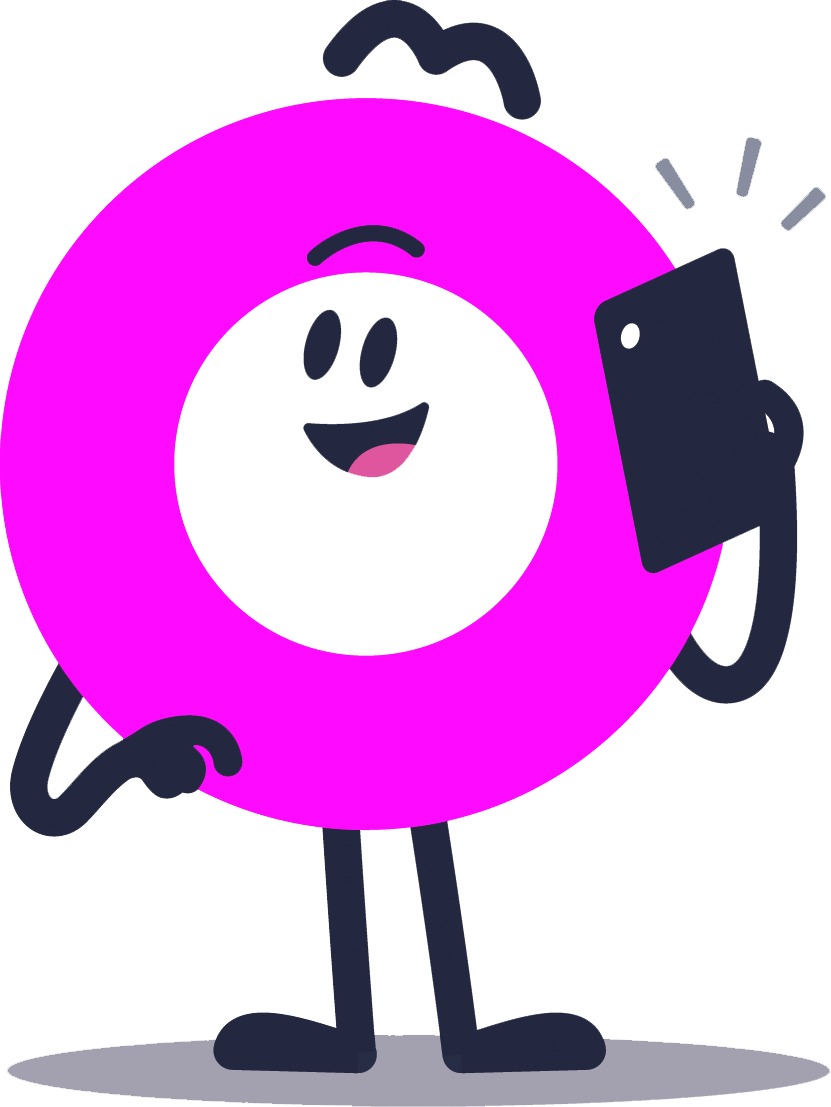 TML Mascot_Phone Call_Violently Violet_CMYK.png