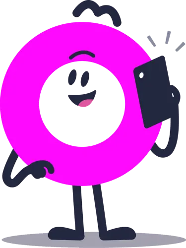 TML Mascot_Phone Call_Violently Violet_CMYK.png